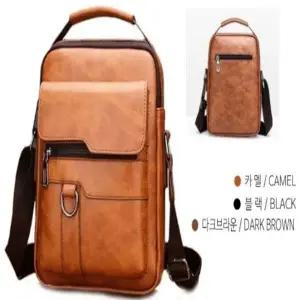 남자 크로스백 어깨스트랩 출근가방 레더 회사가방