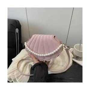 야무치 여자 데일리룩 가방 미니백 비주얼 자개 진주 체인 숄더백 크로스백 KUK5