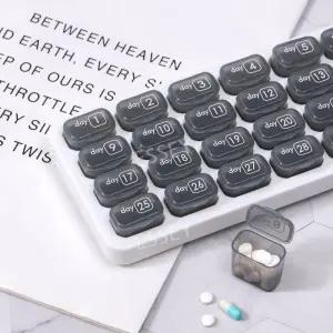 휴대용 알약통 케이스 요일별 영양제 블루 건강식품 한달