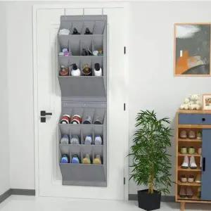 12칸 소품 수납 포켓 그레이 벽걸이 칸막이 틈새 정리 WBDFF3C