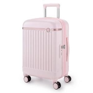 가방스마트 기내 반입 수하물 22x14x9 항공사, 스피너 휠 장착 승인, 트래블 TSA 승인 100% PC 하드 쉘 여행 가방, 잠금 장치가 있는 20인치 확장형 수하물, 아틀라스 핑크