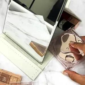 접이식 사각 스탠드 탁상거울 화이트 대 책상 탁상 WEE2A03