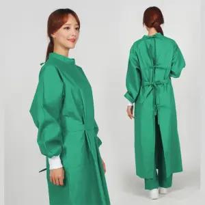 수술실 간호사 의사 초록색 덧가운 수술복 무균복 무균가운 의료용 포