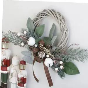 크리스마스인테리어 화이트 크리스마스 리스장식 장식조화 꾸미기 소품