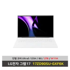 LG전자 그램17 노트북 17ZD90SU-GXF6K Ultra5 SSD2TB교체+8G+Win11설치 무선마우스+마우스패드 - KW