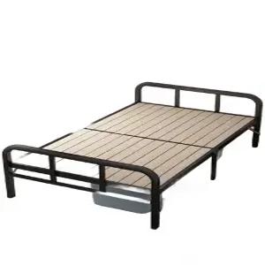 접이식 싱글 받침 프레임 1m 원목 베드 침대