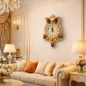 [롯데백화점]데일리데코 대박아트 행운금나무 무소음 부엉이 추벽시계