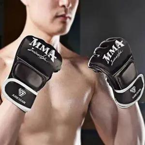 (옵션 MMA글러브-블랙)이종격투기 격투기 글러브 장갑 오픈핑거