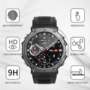 호환 Huami Amazfit T-rex 3 스마트 워치 화면 보호기 유리 필름용 3pcs 가드