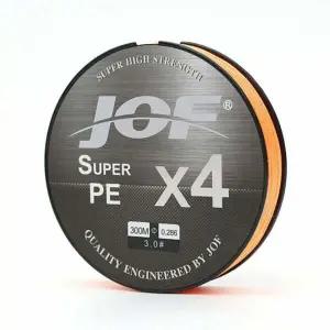 PE 원투 낚시줄 4합사 오렌지색 고강도 낚싯줄 3호 바다 낚시용