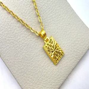 24K 순금 3돈 오블릭 목걸이(18K 연결고리 장식)