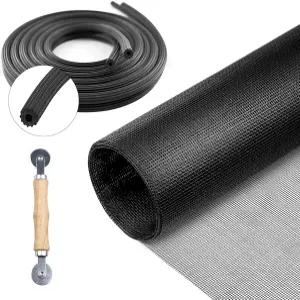 롤링 도구와 스크린 리테이너 스플라인이 있는 조절 가능한 유리섬유 48인치 및 도어용 수리 키트 u201D x