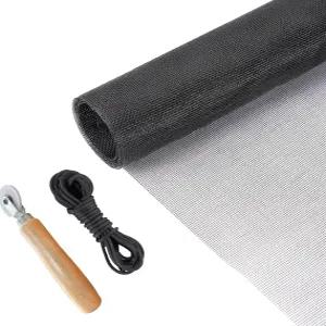 스크린 도어 수리 교체 키트 36인치 x 78인치 메쉬 윈도우 파티오 및 현관 도구가 포함된 내구성 있는 유리