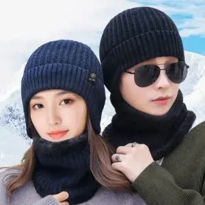 2in1 남녀공용 Q10 귀달이 비니모자 넥워머 세트 방한 보온 출근룩 작업 털모자 분리형 귀달이 군밤 목토시