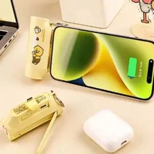 보조배터리 휴대폰충전 C타입 도킹형 5000mAh 장거리 미니 배