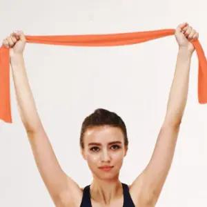 L77 라텍스 밴드 주황 테스 스트레칭밴드 홈트 요가