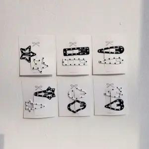 똑딱핀 화이트블랙 도트 머리핀 헤어핀 여성핀 헤어악