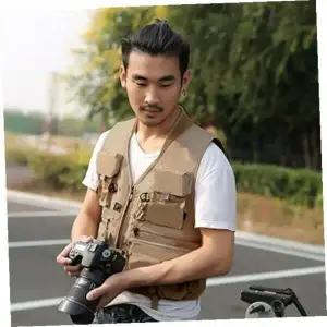 낚시조끼 엑티브 멀티포켓 레저조끼(브라운) (XL) 낚시조끼