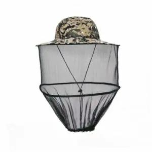 방충모자 해충방지 모기장 방충모자(픽셀카키) 낚시 벌초모자