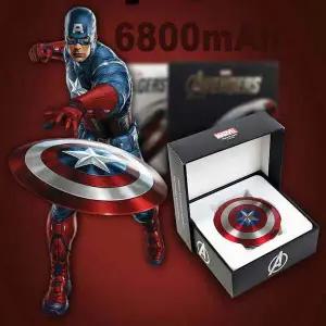 보조배터리 휴대폰충전 캡틴아메리카 쉴드 6800mAh