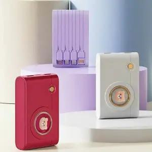 보조배터리 휴대폰충전 귀여운 베어 가볍고 전기종 동시충전 가능