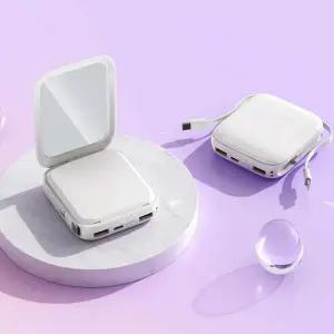 보조배터리 휴대폰충전 미러 내장 미니 거울 휴대폰 충전기