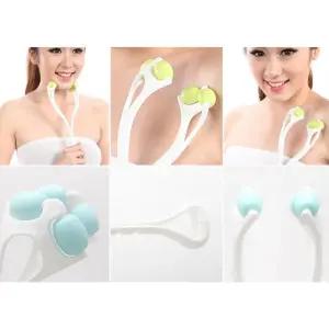 각진턱 마사지기 갸름한 얼굴형 탄력 피부 페이스롤러 2개 얼굴맛사지기 핸드형마사지기 페이스안마기