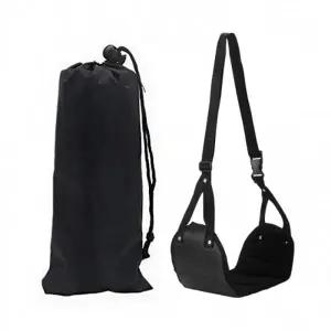 (색상 발해먹+보관가방 블랙)책상 침대 쇼파 기차 비행기 발거치대 해먹 가방 SET