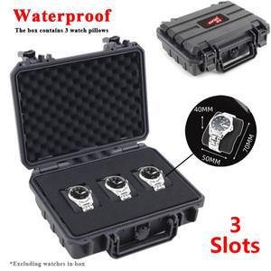 [호환품]방수 시계 보관함 정리함 충격 방지 케이스 폼 포함 안전 장비 보관 휴대용 도구 상자 3 그리드 4
