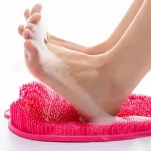 욕실 풋 브러쉬 실리콘 미끄럼방지 지압 발 매트 각질관리