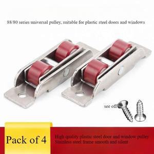 다이아몬드 메쉬 슬라이딩 스크린 윈도우 도르래 서브 플라스틱 알루미늄 합금 문 및 창문 4개 베어링 1 세