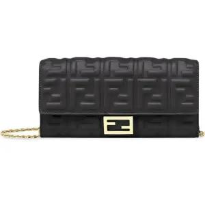 [펜디] 펜디 25FW FF 금장로고 바게트 체인 미니백 블랙 8M0365 AAJD F0KUR