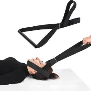 Y 넥 스트랩 카이로프랙터 당김 장치 스트레처 경추 견인 편안한 손잡이와 턱 스트랩이 있는 척추