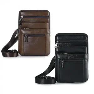 (색상 블랙)YB71 가죽 미니 크로스백 남성 보조가방 출퇴근 숄더 숄더 미니가방 지갑 가죽 실용적인백 크로