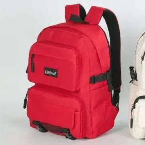 ( )포켓 데일리 인기 가방 신학기 학생 학교 레드 백팩