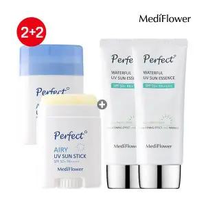스킨케어 [메디플라워] 퍼펙트 에어리 유브이 선스틱x2윤기 생기 보습선에센스x2 / 선크림