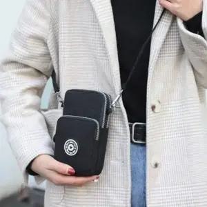 (옵션 블랙 FREE)경량폰가방 핸드폰가방 여행가방 미니가방 핸드폰크
