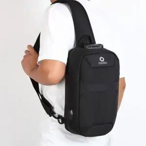 (색상선택 GRAY)남성 여행 메신저백 슬링백 잠금 장치 USB 패션 가방