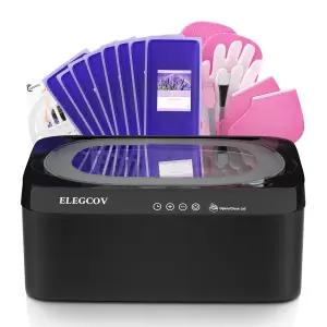 손과 발을 위한 엘레그코브 파라핀 왁스 머신 리필 8팩 포함 4500ml 워머 욕조 예약용 정밀 온도 제어 빠른
