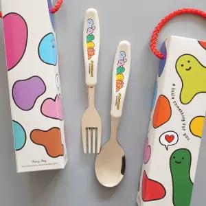 팬시에이미 어린이집 생일 답례품 유치원 구디백 단체 선물 조구만 스텐 스푼포크 세트
