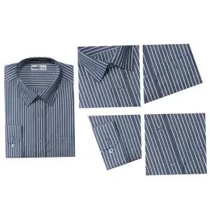 남자 국산 스트라이프 카라넥 긴팔 와이셔츠 SJ-SHA-49