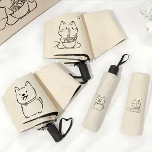 제이앤영 일러스트 3단 양우산 자외선 차단 양산 초경량 우산