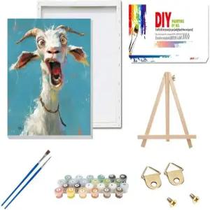 용 숫자 키트의 윤루이 페인팅 - 재미있는 양 페인트 홈 월 장식용 나무 이젤로 페인트(8X12인치)
