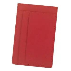 웍스 교통/체크/ID카드 인조가죽 슬림카드지갑-레드