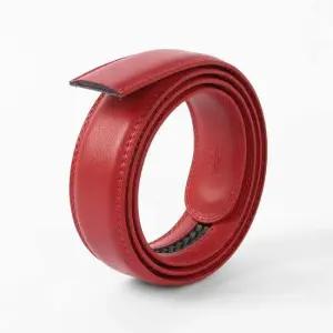 자동버클 교체용 소가죽 벨트띠(레드) 생활용품 가정용품 생필품