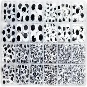 1330개 구글리 즈는 공예용 셀프 스티커는 다양한 크기로 DIY용 눈을 흔들 수 있습니다