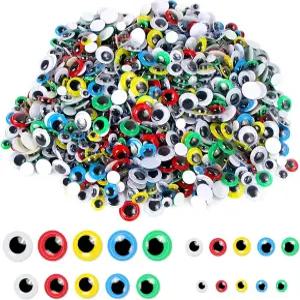 DIY 멀티 컬러 및 사이즈 공예 스티커 를 위한 UPINS 1000개 셀프 구글리 눈가림