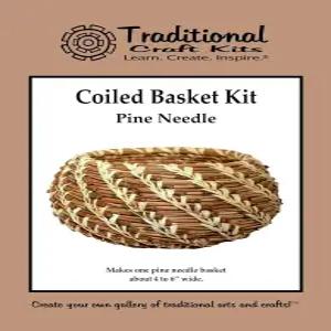 전통 공예 키트 코일형 바구니 직조 키트(소나무 바늘) - 및 위브 용품 설명서 책자 포함