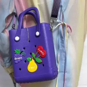 과일 비비드 퍼플 롱타임헬씨 굿즈 EVA 방수가방 어린이집 보라색 기념 미니 선물 크로스백 젤리
