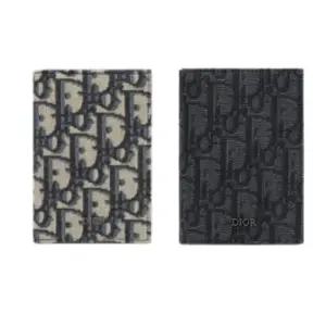 25SS 디올 오블리크 버티컬 2단 남성 카드지갑 오거나이저 베이지 블랙 2ESCH138YSE H05E